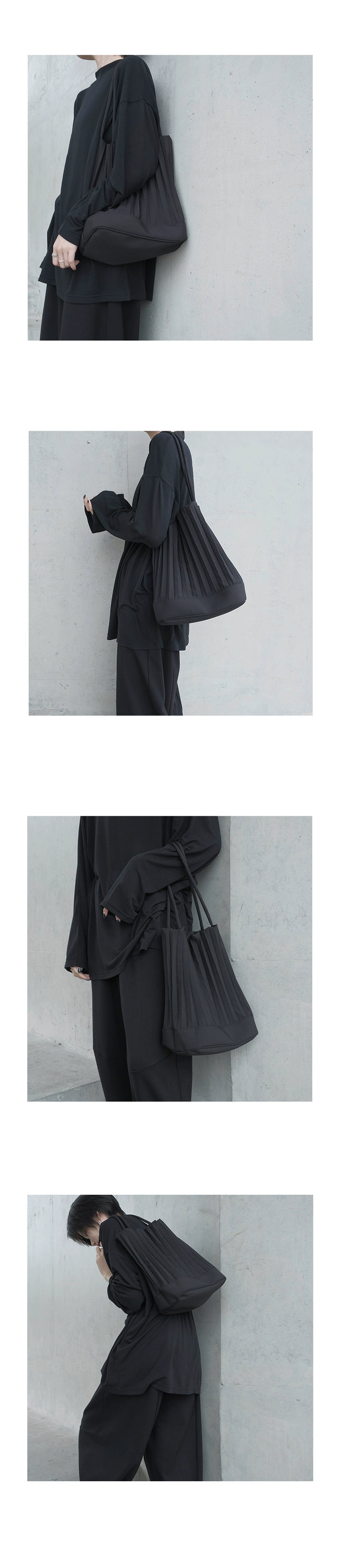 Sanshiyi/Dark Niche Design Handmade Ruched Handbag Shoulder Bag Bucket